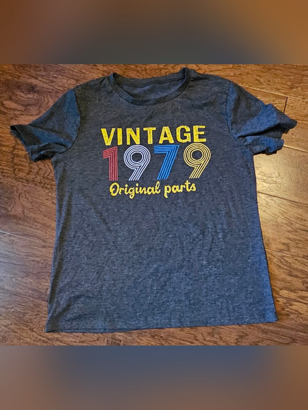 Source Unknown Charcoal Graphic 'Vintage 1979' Short Sleeve Tee